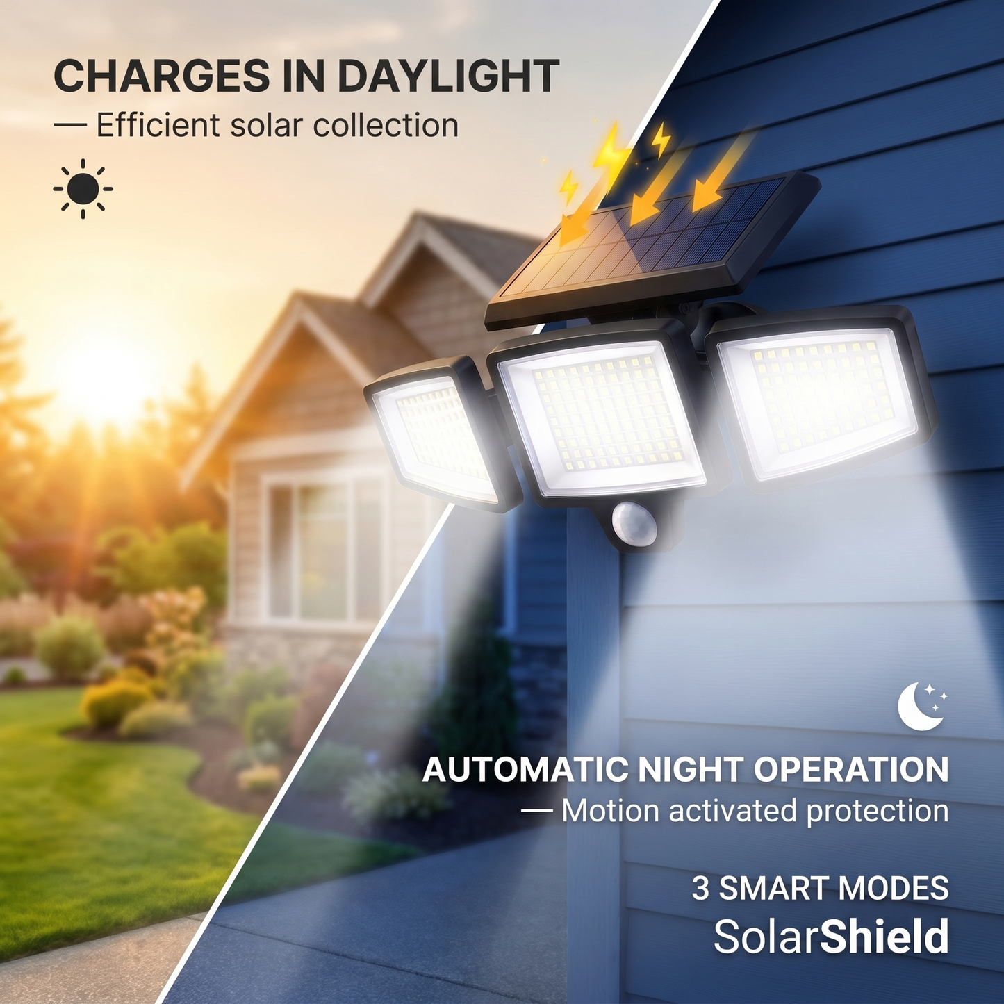 SolarShield™ Solar Security Outdoor Lighting