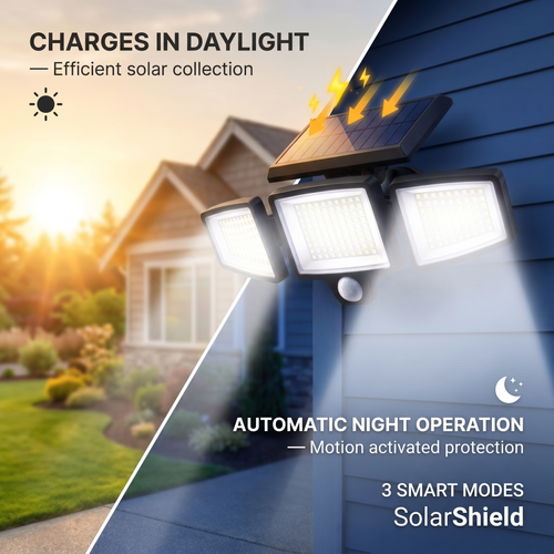 SolarShield™ Outdoor Solar Powered Security Light
